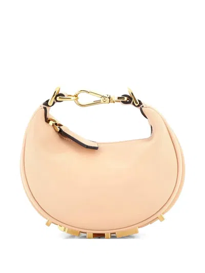 Pre-owned Fendi Graphy Bag Leather Nano Hobo Bag In Pink