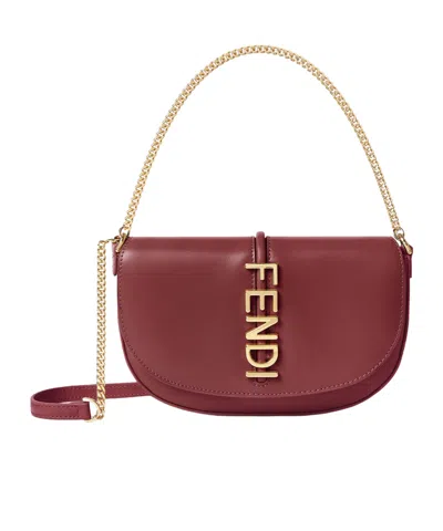 FENDI FENDI FENDIGRAPHY LOGO LETTERING CHAIN-LINKED WALLET