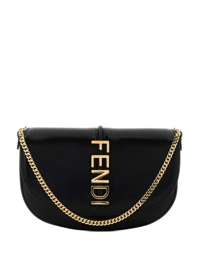Fendi Graphy Cross Body Bag In Black