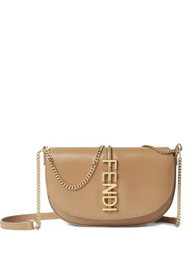 Fendi Graphy Cross Body Bag In Brown