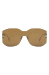 Fendi 'graphy Geometric Sunglasses In Shiny Endura Gold/brown