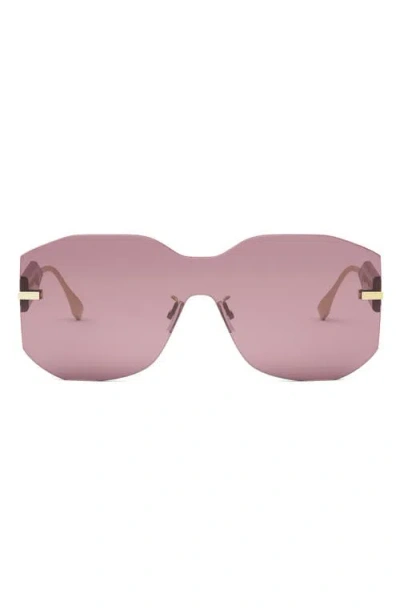 Fendi 'graphy Geometric Sunglasses In Shiny Endura Gold/violet