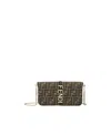 Fendi Brown Ff Fabric Wallet In Brown