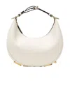 Fendi Graphy Small Leather Shoulder Bag In White