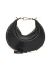 Fendi Women Graphy Mini Bag In Black Leather In Black