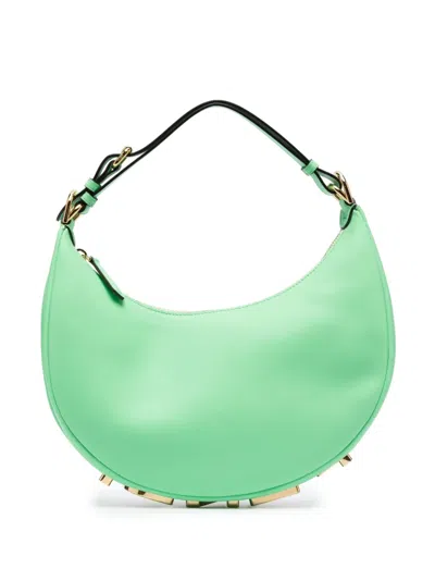 Fendi Graphy Shoulder Bag In 绿色