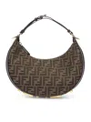 Fendi Graphy Small Ff Fabric Bag In Brown
