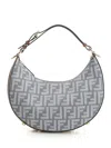 Fendi Graphy Small Canvas All Over Ff Shoulder Bags Blue