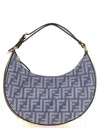 Fendi Small Curved Shoulder Bag With Gold Hardware In Multi