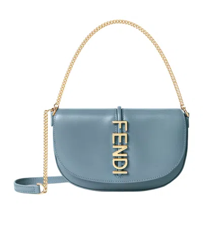 FENDI FENDI FENDIGRAPHY LOGO LETTERING CHAIN-LINKED WALLET