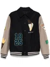 Fendi College-style Bomber Jacket In Blue