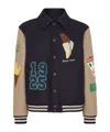 Fendi College-style Bomber Jacket In Black