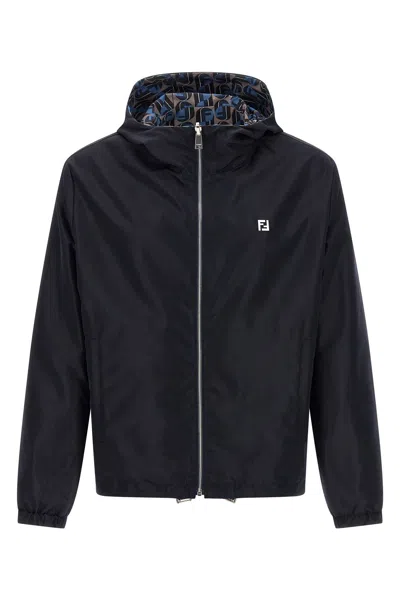Fendi 'nity' Reversible Windbreaker In Blue
