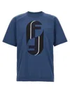 Fendi Monogram Print T-shirt In Blue