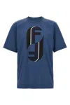 Fendi Monogram Print T-shirt In Blue