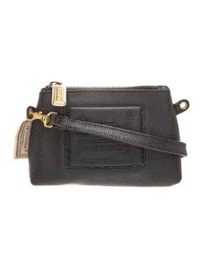 Pre-owned Fendissime Leather Evening Bag In Black