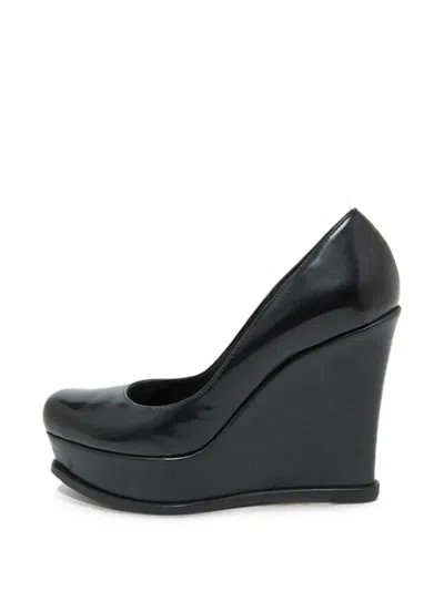 Pre-owned Fendi Sta Platform Pumps In Black