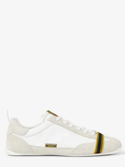 Fendi -style Mini Elastic Webbing Toe Sneakers With Slim Sole And Tape Ribbon Detail In Multi