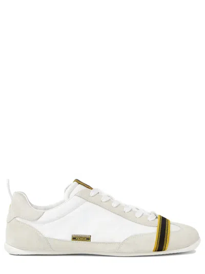 Fendi -style Mini Elastic Webbing Toe Sneakers With Slim Sole And Tape Ribbon Detail In Multi