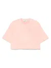 Fendi Peach Crewneck Cropped T-shirt