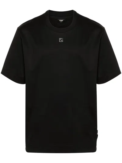 Fendi T-shirt Con Placca Ff