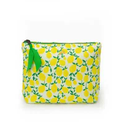 Fenella Smith White / Yellow / Orange Lemon Mila Washbag In White/yellow/orange