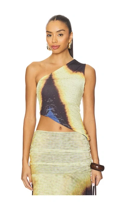 Feners Besos Night Top In Yellow