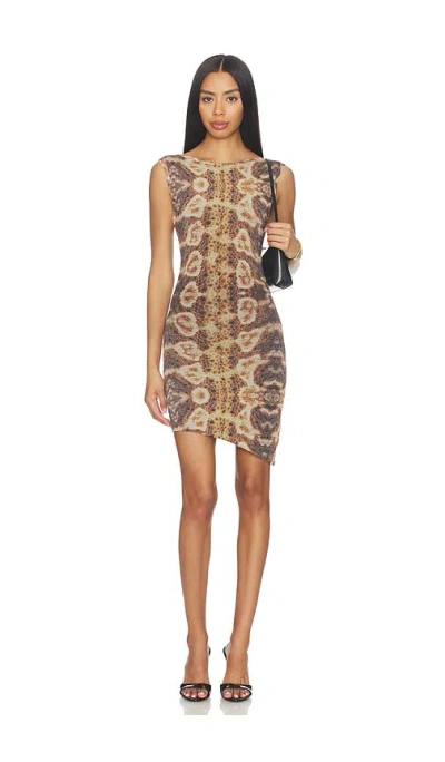 Feners Caracola Dress In Brown