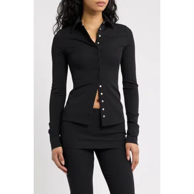 Feners Encanto Stretch Long Sleeve Overshirt In Multi