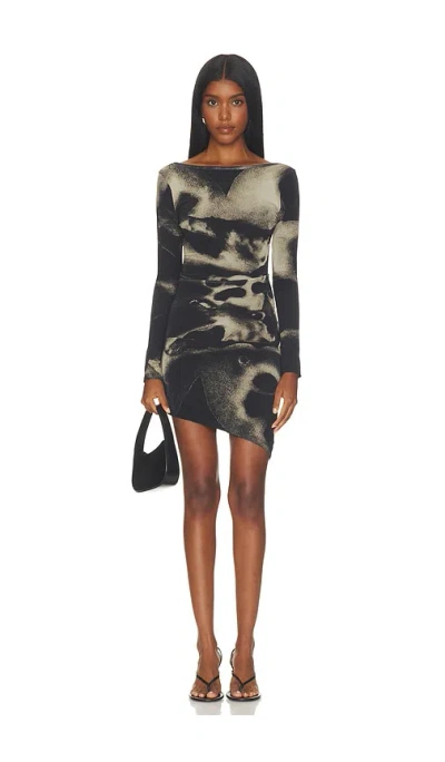Feners Perla Dress In Brown