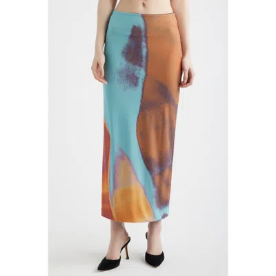Feners Tu X Mi Maxi Skirt In Blue