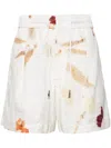 FENG CHEN WANG ABSTRACT-PRINT DRAWSTRING SHORTS