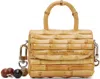 Feng Chen Wang Beige Raw Bamboo Roots Mini Bag In Bamboo