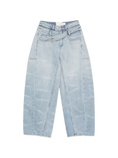 Feng Chen Wang Belt-loop Pocket Jeans In Blue