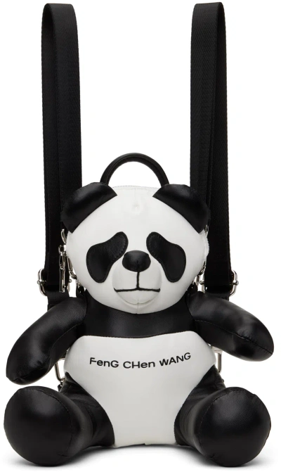 Feng Chen Wang Black & White Panda Backpack In Black/white
