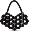 Feng Chen Wang Black Beaded Heart Bag In Black