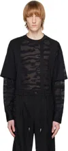 Feng Chen Wang Black Camouflage Sweatshirt In Black