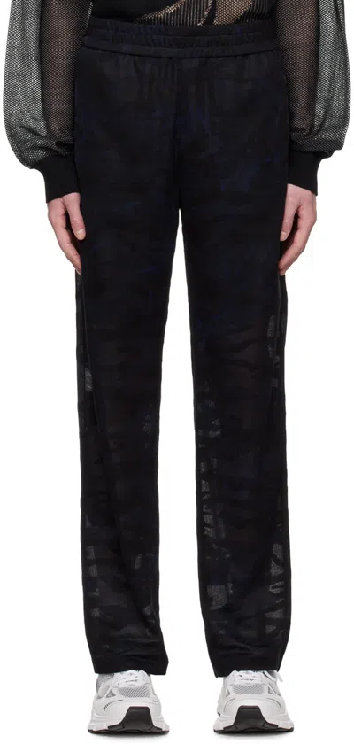 Feng Chen Wang Black Camouflage Trousers