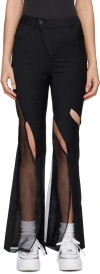 Feng Chen Wang Black Cutout Trousers In Black