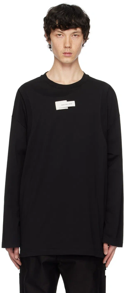 Feng Chen Wang Black Double Neck Jersey T-shirt