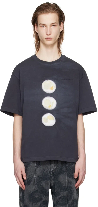 Feng Chen Wang Black Plant Dye T-shirt In Grey