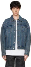 FENG CHEN WANG BLUE MULTI SEAM DENIM JACKET