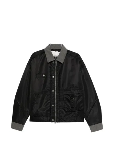 Feng Chen Wang Button-details Bomber Jacket In Black