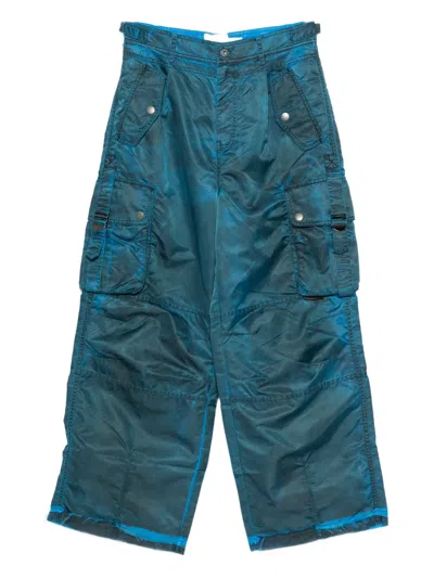 Feng Chen Wang Cargo-pocket Trousers In Blue