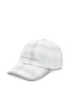 Feng Chen Wang Checked Baseball Cap In Gray