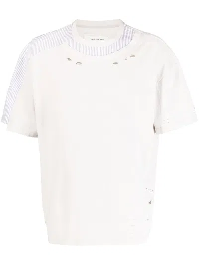 Feng Chen Wang Chest Logo-print Detail T-shirt In Grey