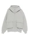 Feng Chen Wang Cotton-blend Hooded Jacket In Gray