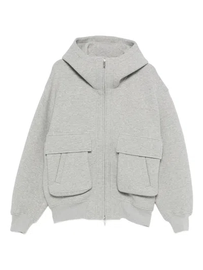 Feng Chen Wang Cotton-blend Hooded Jacket In Gray