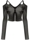 Feng Chen Wang Cut-out Cardigan In Black