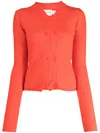 Feng Chen Wang Cut-out Fine-knit Jumper In Red